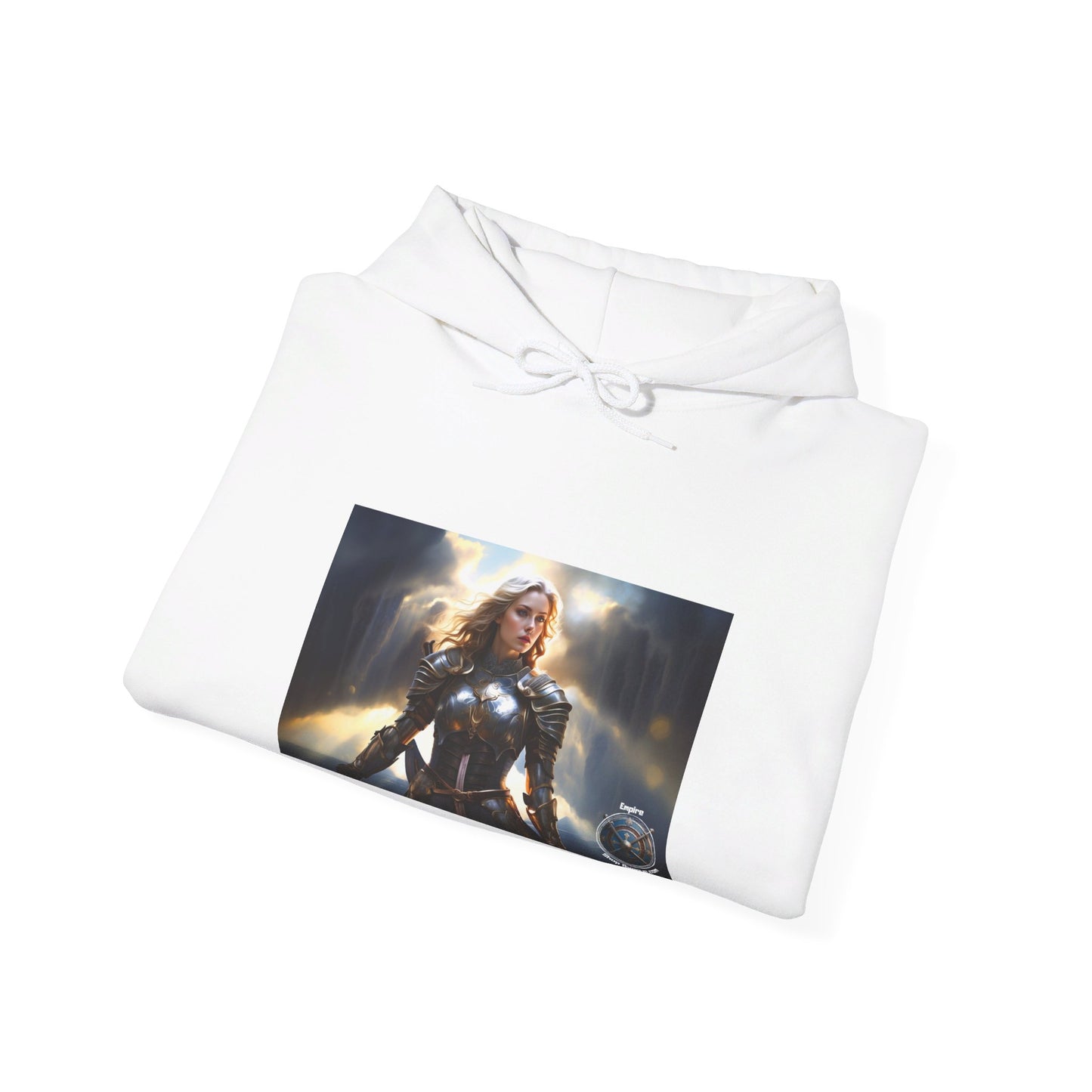 ARMORED FEMALE WARRIOR 2 Unisex Heavy Blend™ Hooded Sweatshirt