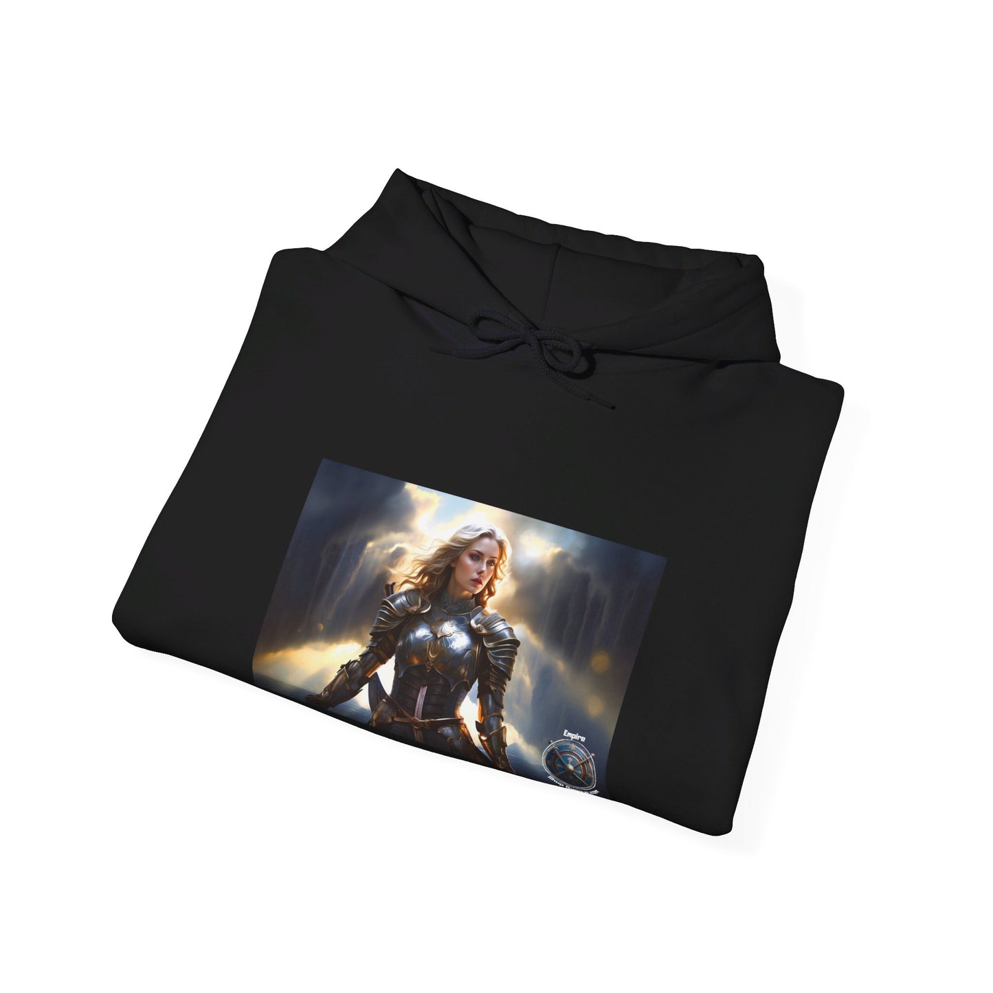 ARMORED FEMALE WARRIOR 2 Unisex Heavy Blend™ Hooded Sweatshirt