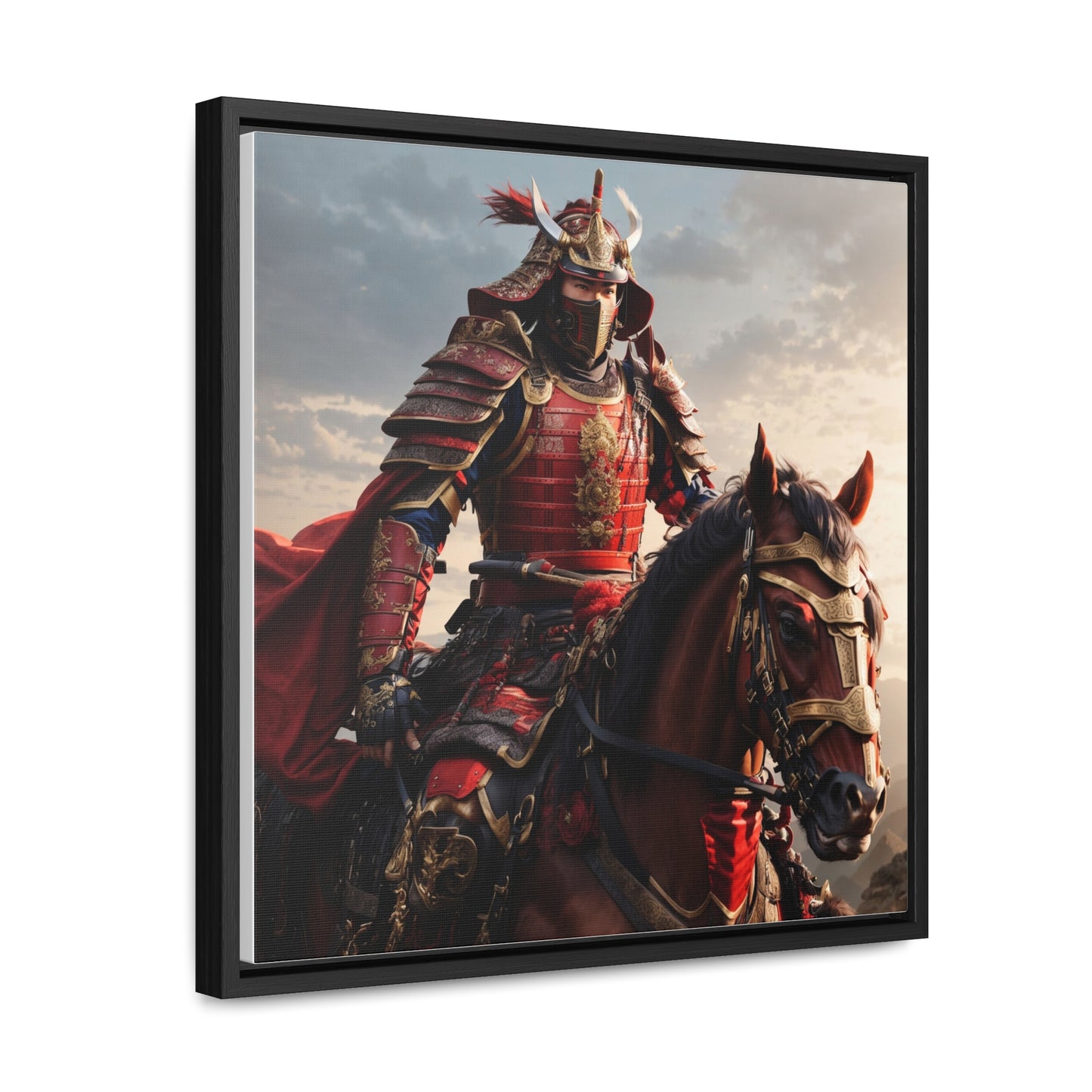 MOUNTED SAMURAI Gallery Canvas Wraps, Square Frame