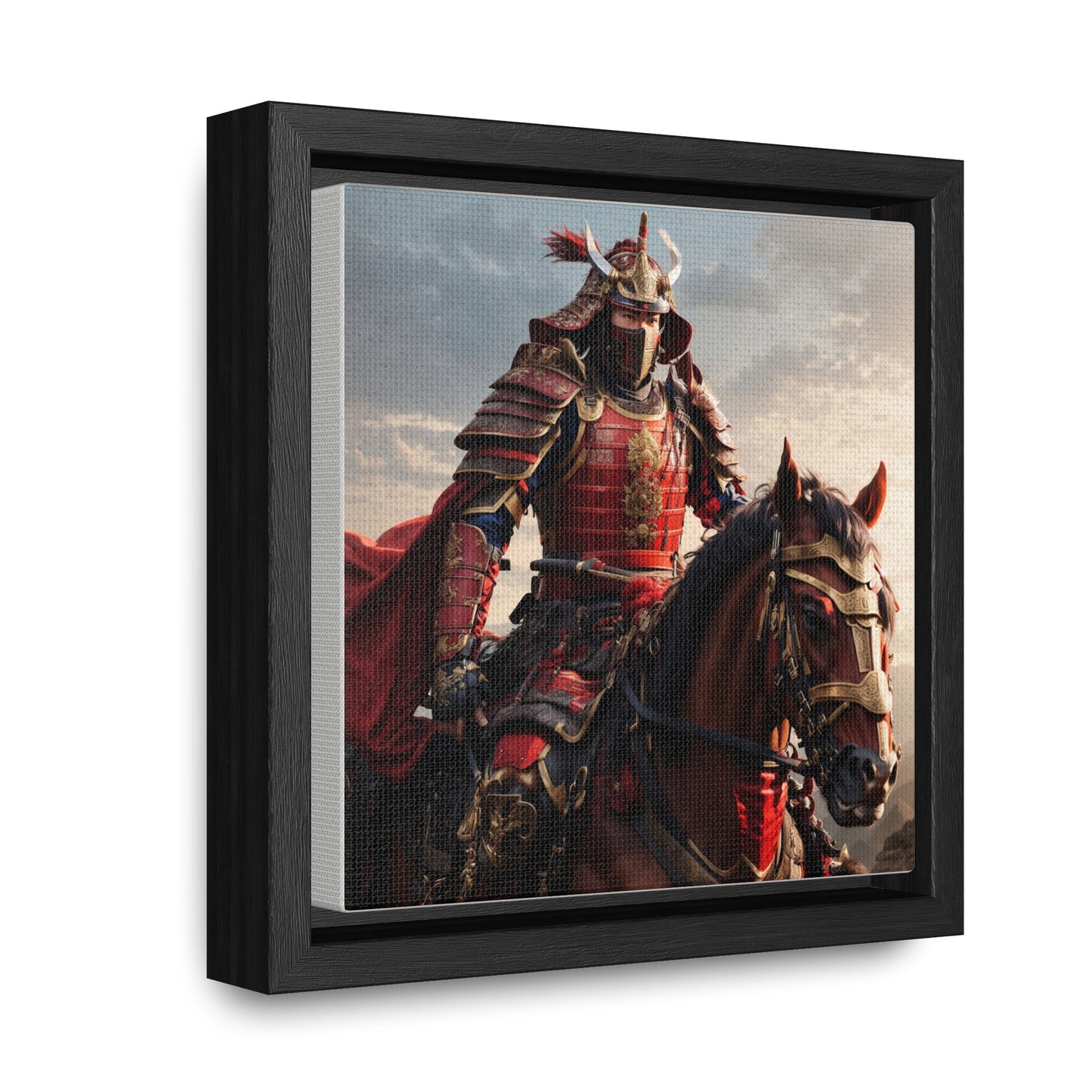 MOUNTED SAMURAI Gallery Canvas Wraps, Square Frame
