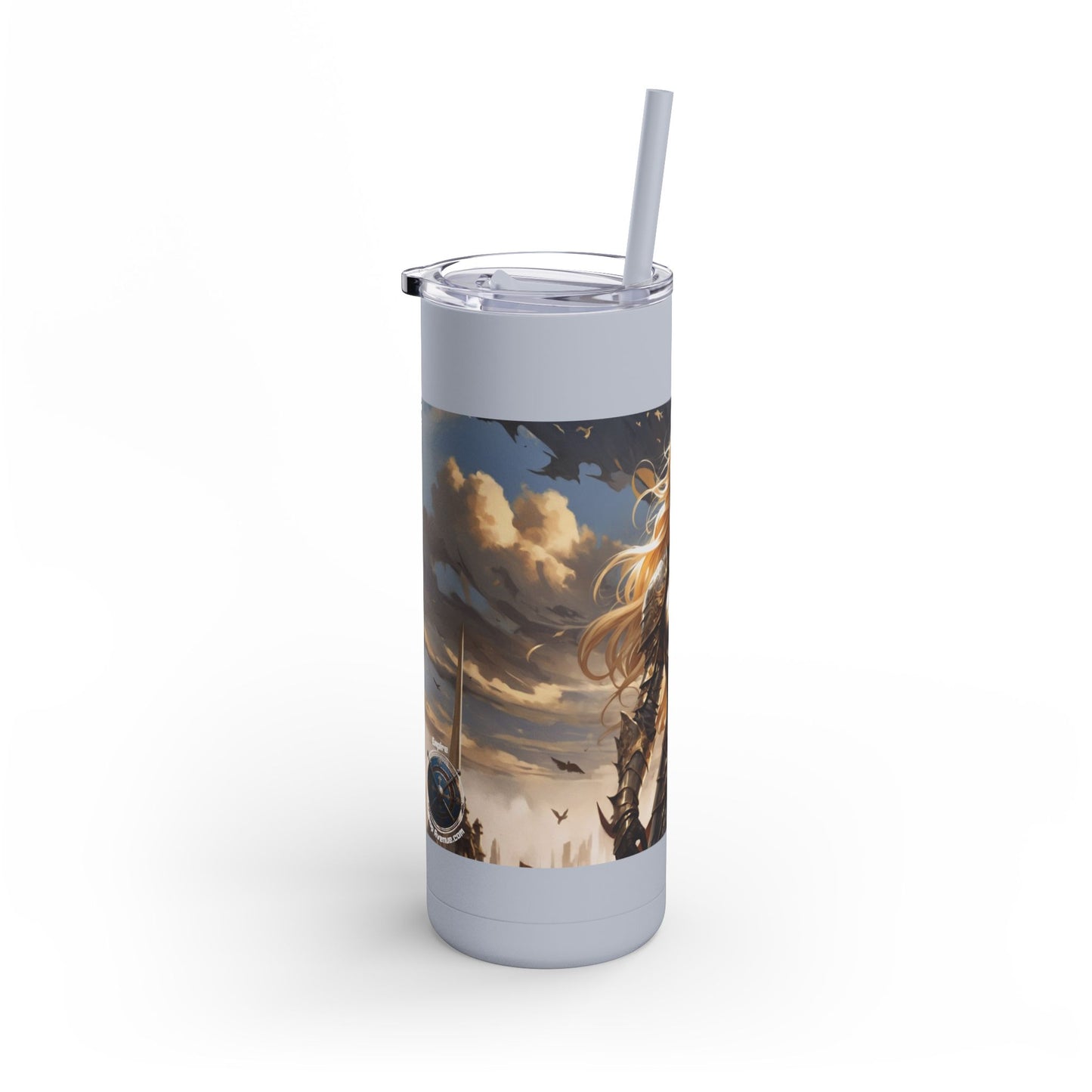 ARMORED WOMAN FIGHTER Maars Maker Skinny Matte Tumbler, 20oz