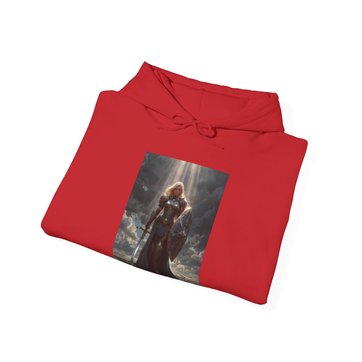 JOAN OF ARC STYLE FEMALE WARRIOR Unisex Heavy Blend™ Hooded Sweatshirt