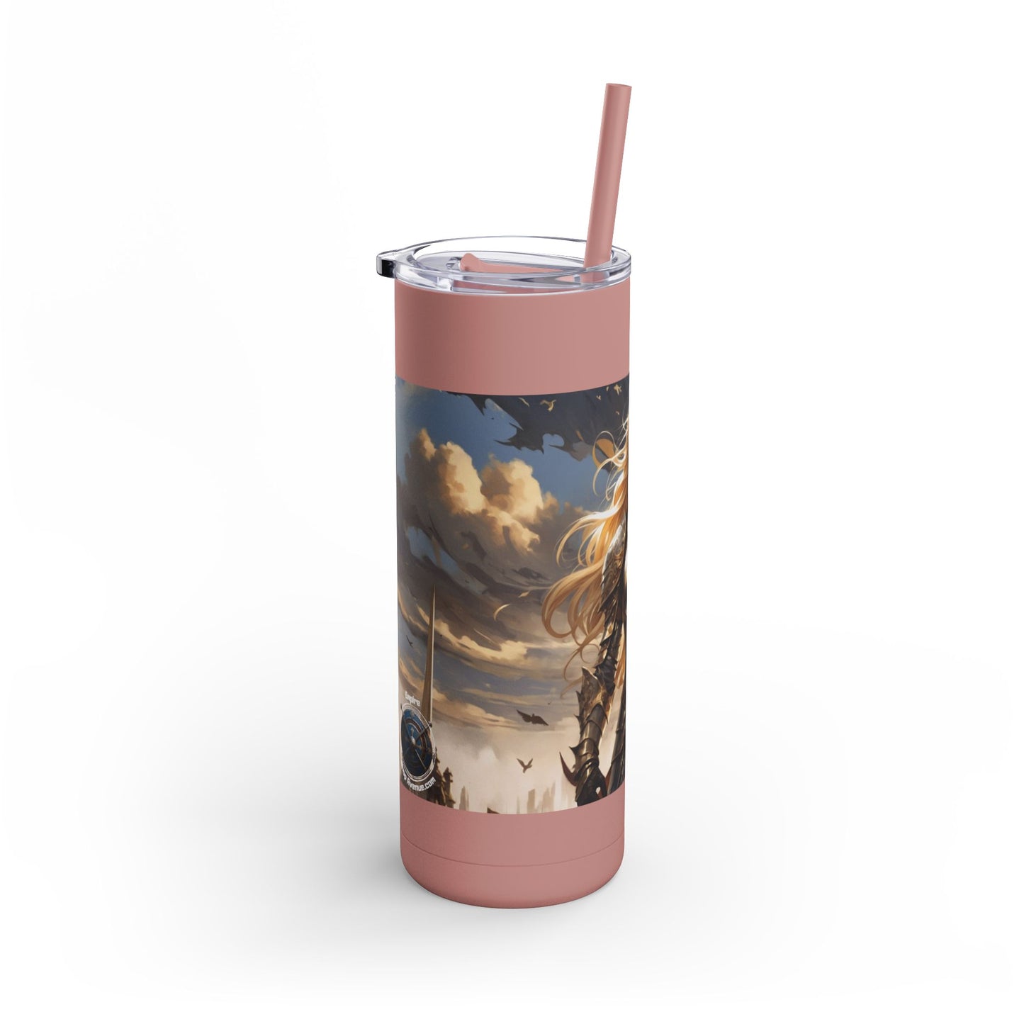 ARMORED WOMAN FIGHTER Maars Maker Skinny Matte Tumbler, 20oz