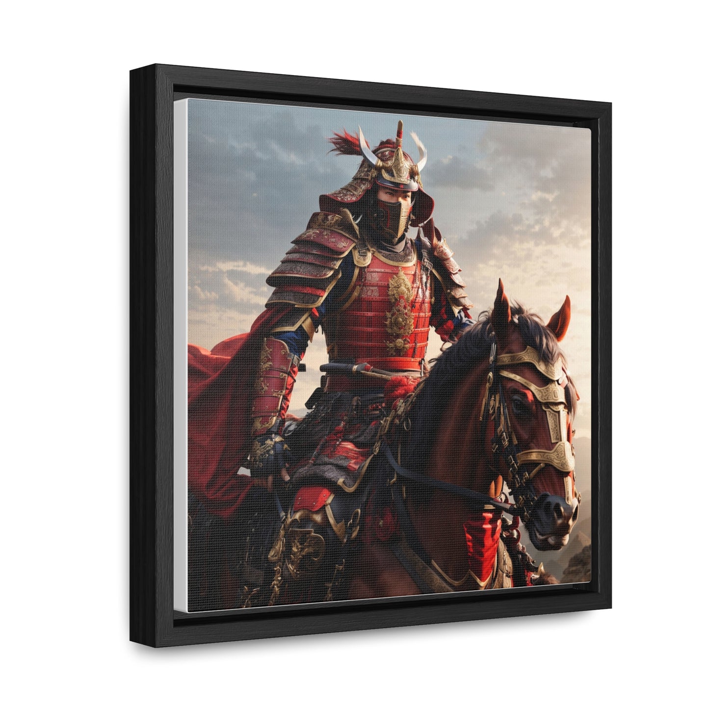 MOUNTED SAMURAI Gallery Canvas Wraps, Square Frame