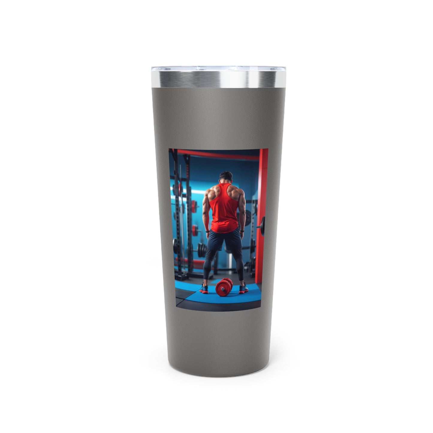 Vaso térmico de 22 oz — Diseño de levantador de pesas con motivación para el gimnasio