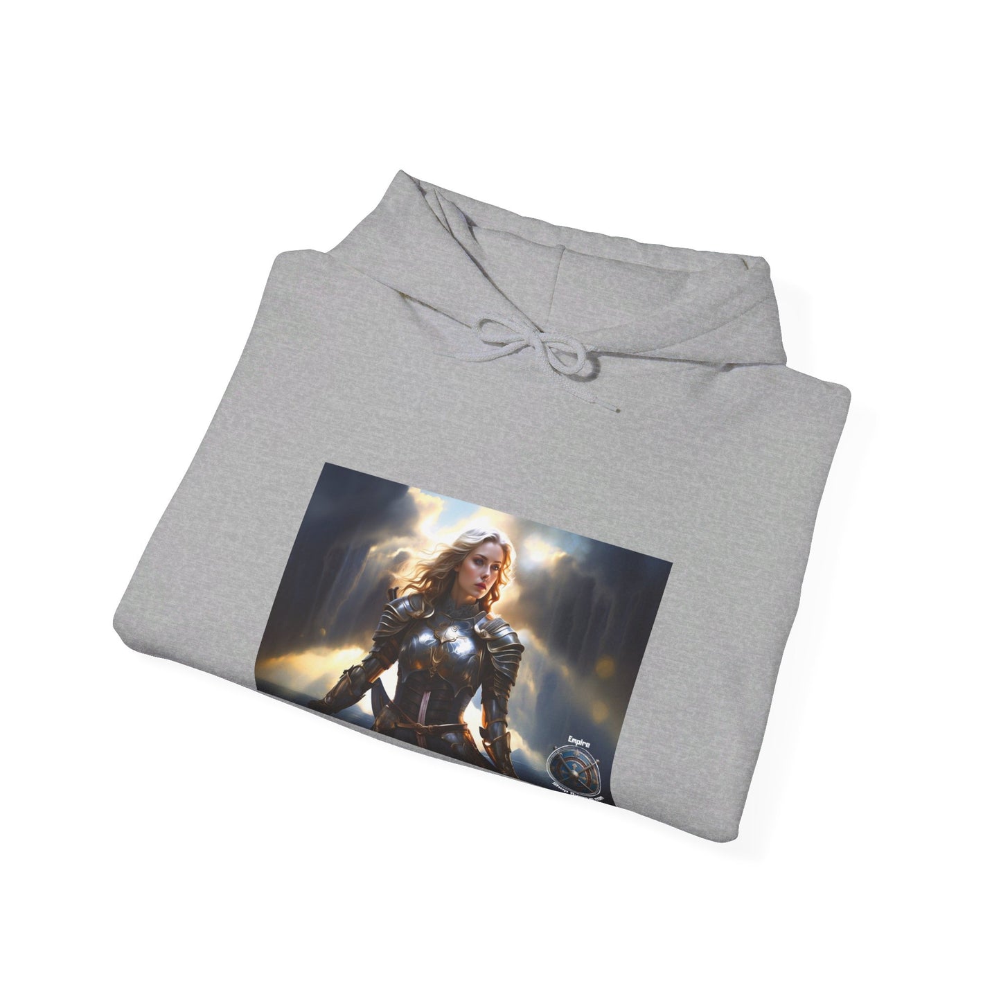 ARMORED FEMALE WARRIOR 2 Unisex Heavy Blend™ Hooded Sweatshirt