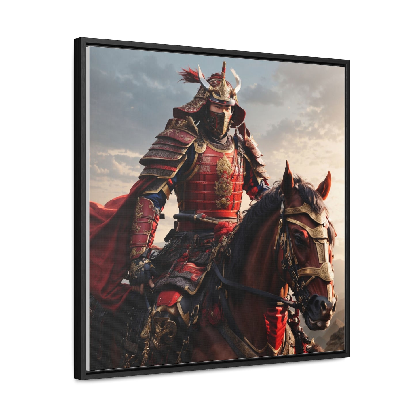 MOUNTED SAMURAI Gallery Canvas Wraps, Square Frame