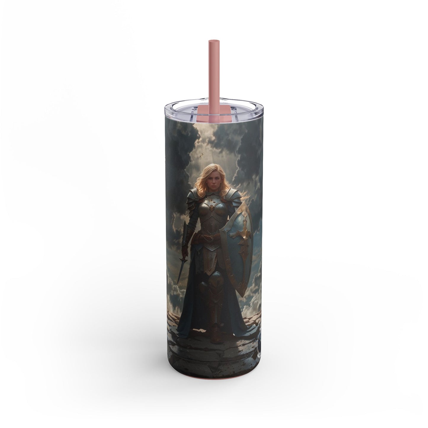 JOAN OF ARK STYLE ARMORED WARRIOR Maars Maker Skinny Matte Tumbler, 20oz