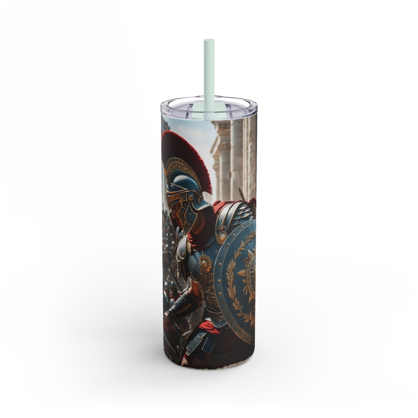 GREEK LEGENDARY HOPLITE Maars Maker Skinny Matte Tumbler, 20oz