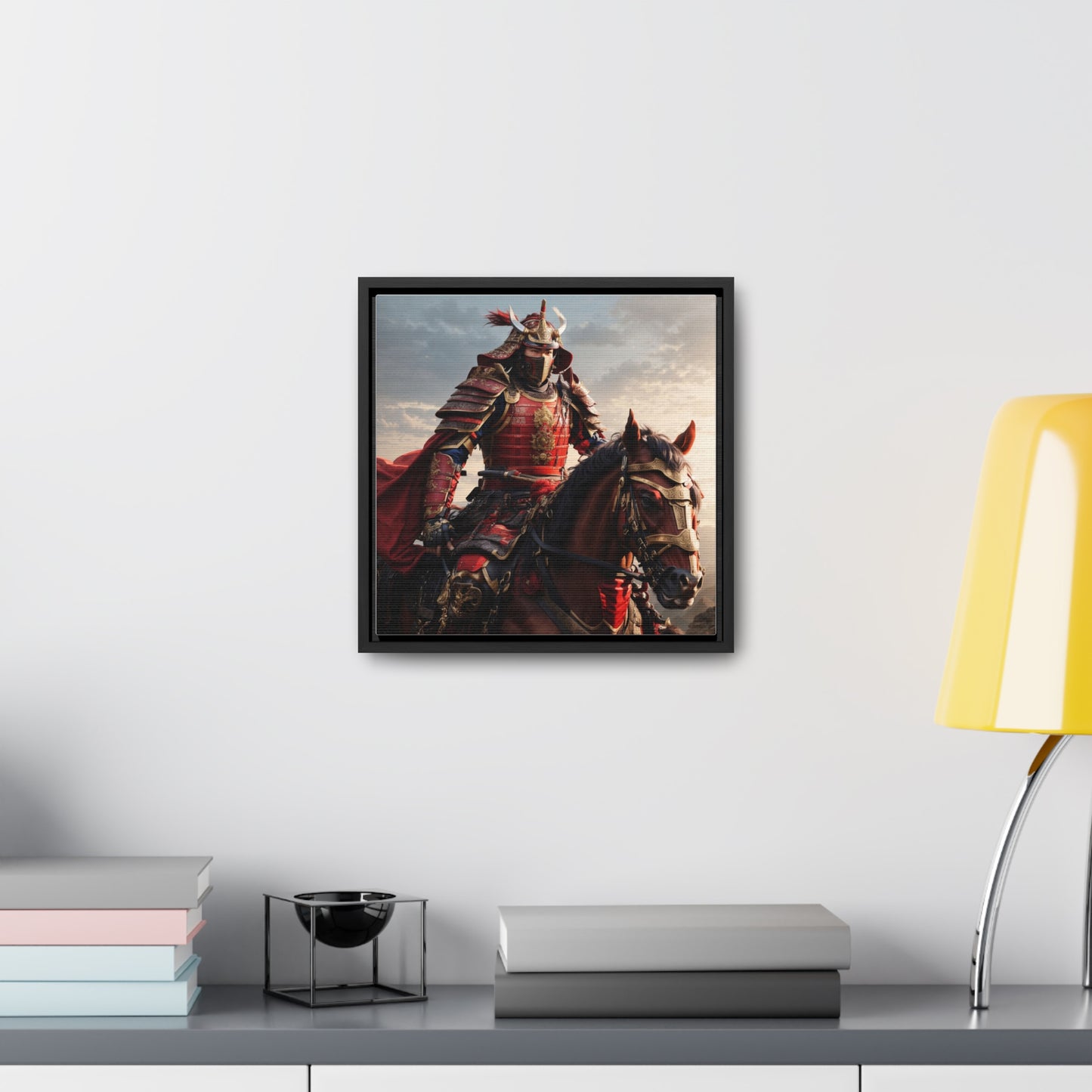 MOUNTED SAMURAI Gallery Canvas Wraps, Square Frame