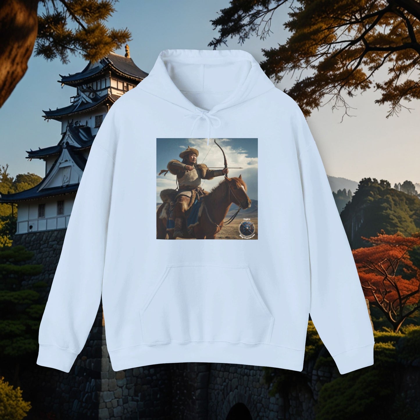 MONGOLIAN/ASIAN WARRIOR Unisex Heavy Blend™ Hooded Sweatshirt