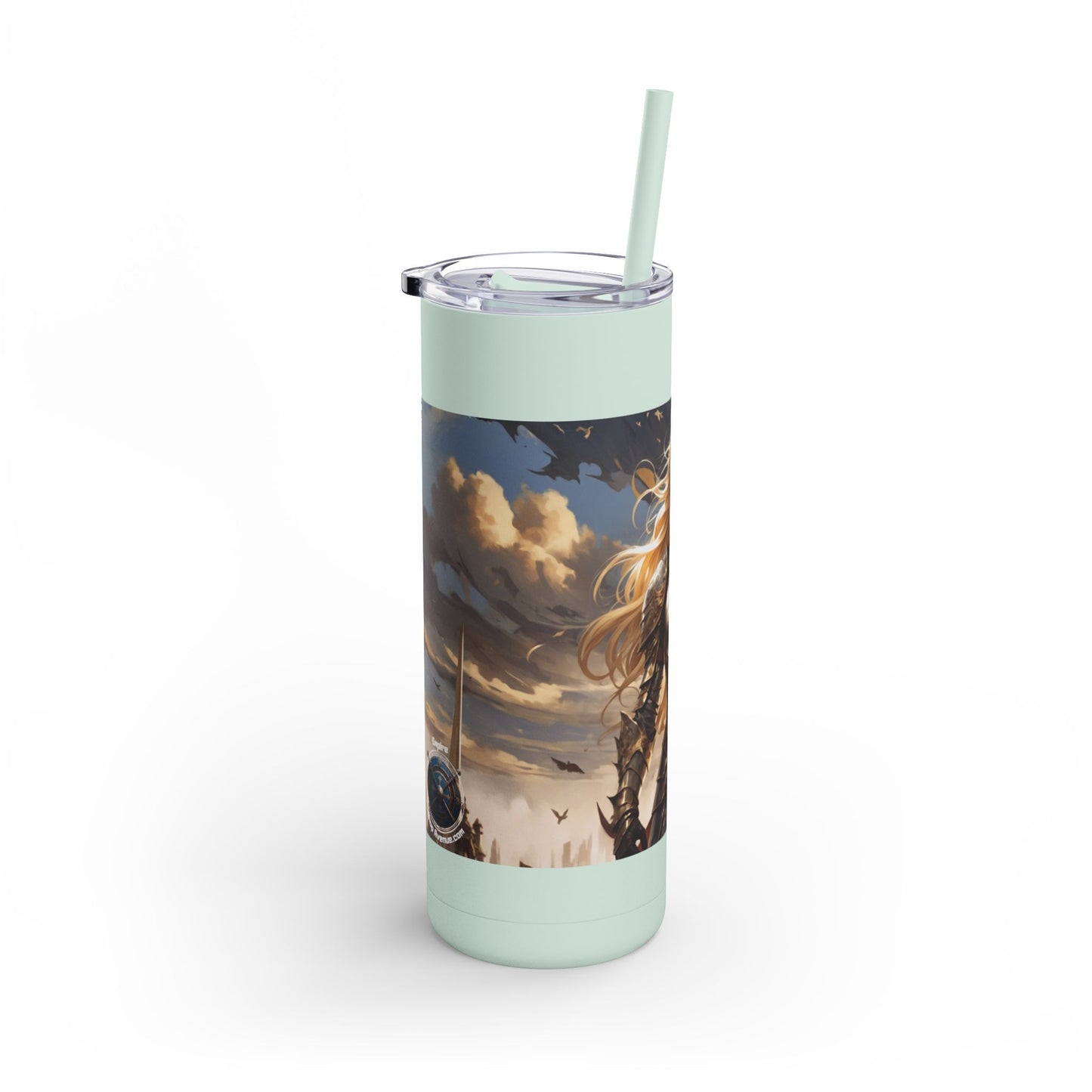 ARMORED WOMAN FIGHTER Maars Maker Skinny Matte Tumbler, 20oz