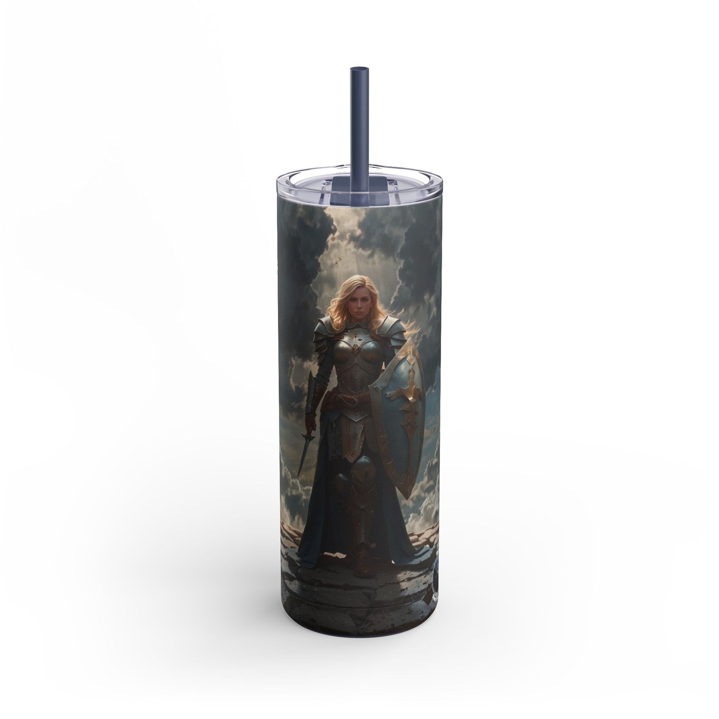 JOAN OF ARK STYLE ARMORED WARRIOR Maars Maker Skinny Matte Tumbler, 20oz