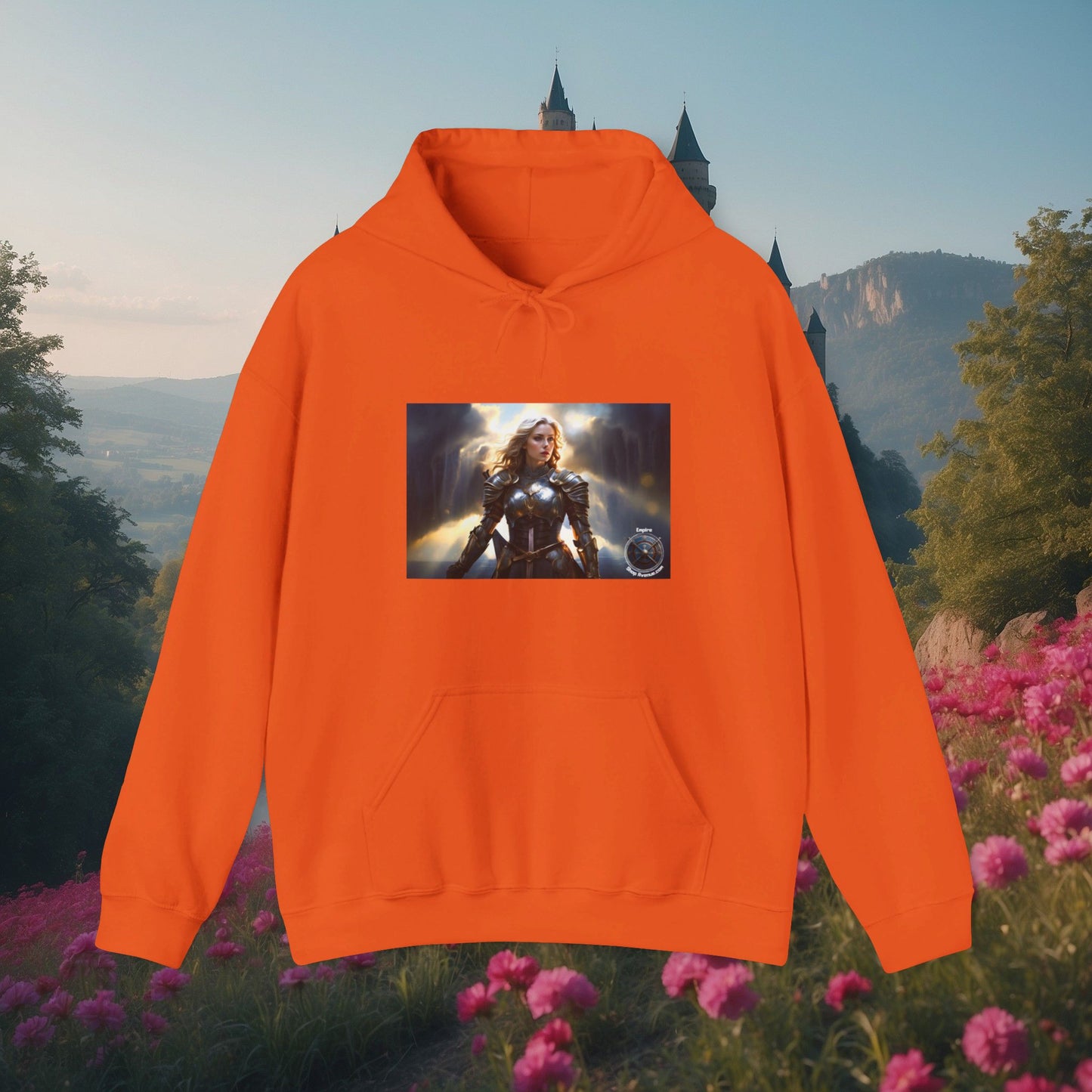 ARMORED FEMALE WARRIOR 2 Unisex Heavy Blend™ Hooded Sweatshirt