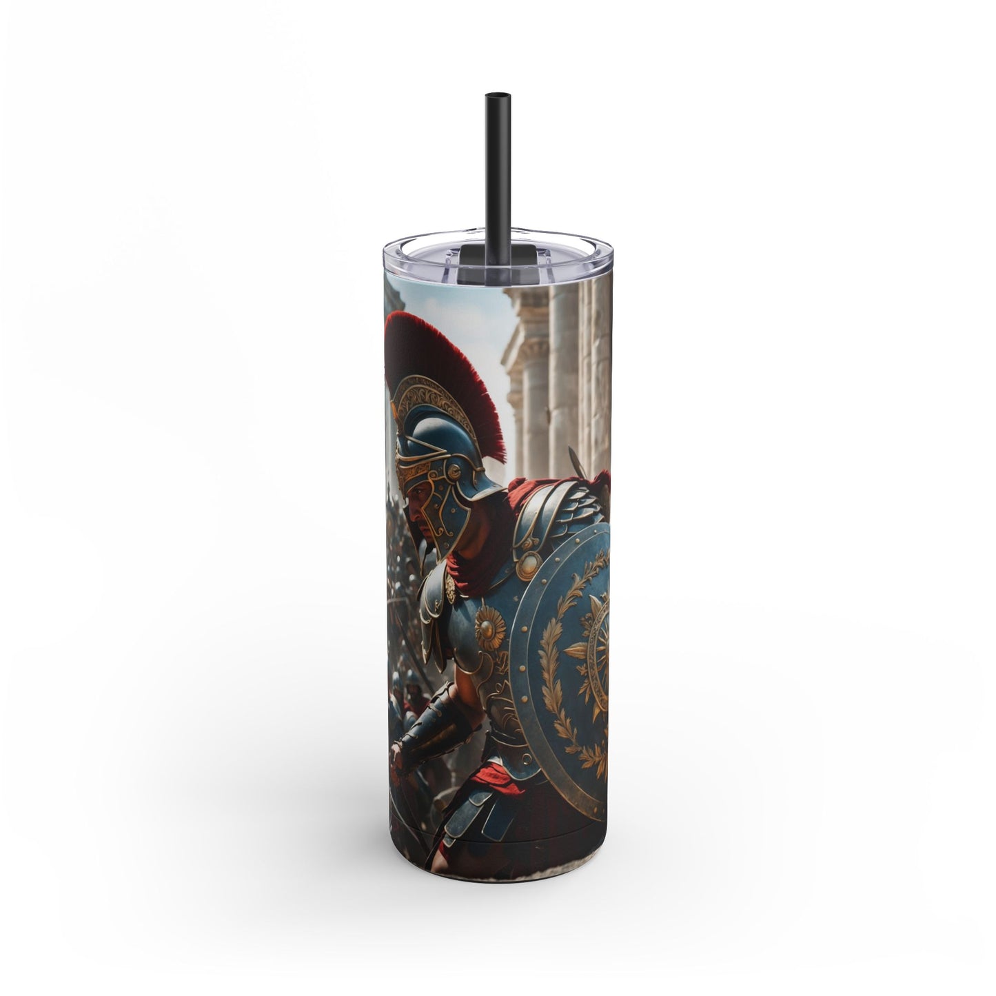 GREEK LEGENDARY HOPLITE Maars Maker Skinny Matte Tumbler, 20oz