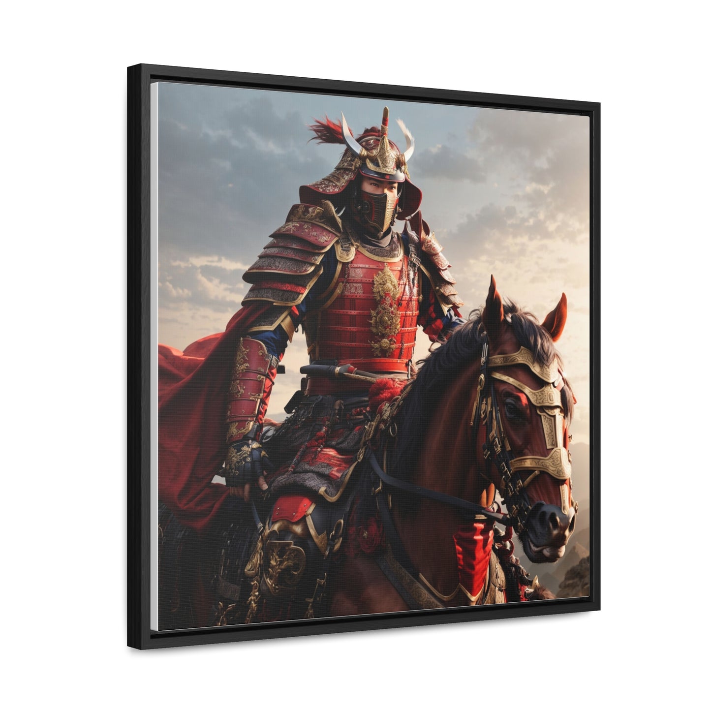 MOUNTED SAMURAI Gallery Canvas Wraps, Square Frame