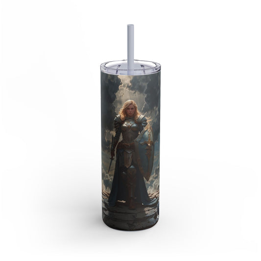 JOAN OF ARK STYLE ARMORED WARRIOR Maars Maker Skinny Matte Tumbler, 20oz