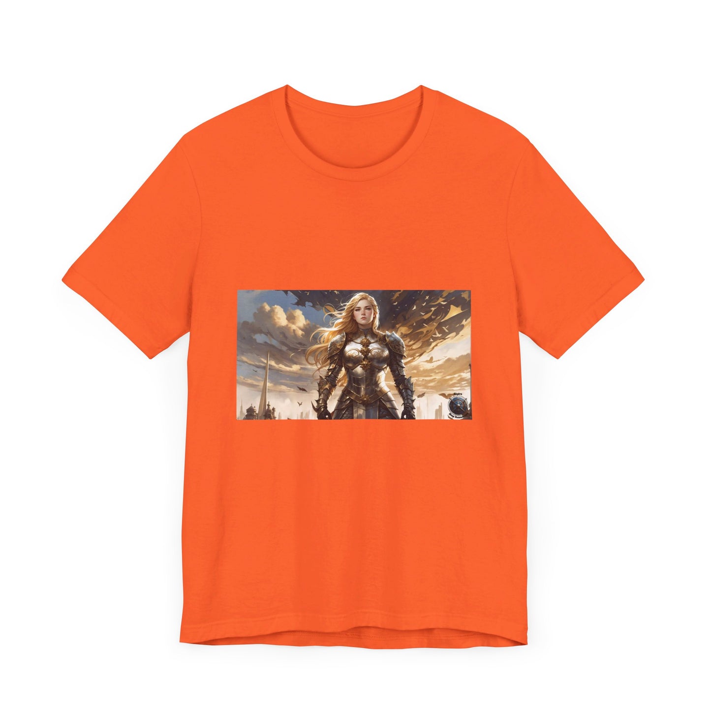 ARMORED FEMALE WARRIOR Unisex Jersey Short Sleeve Tee