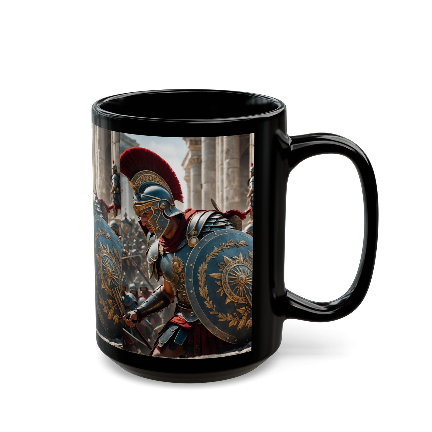 GREEK LEGENDARY HOPLITE Black Mug (11oz, 15oz)