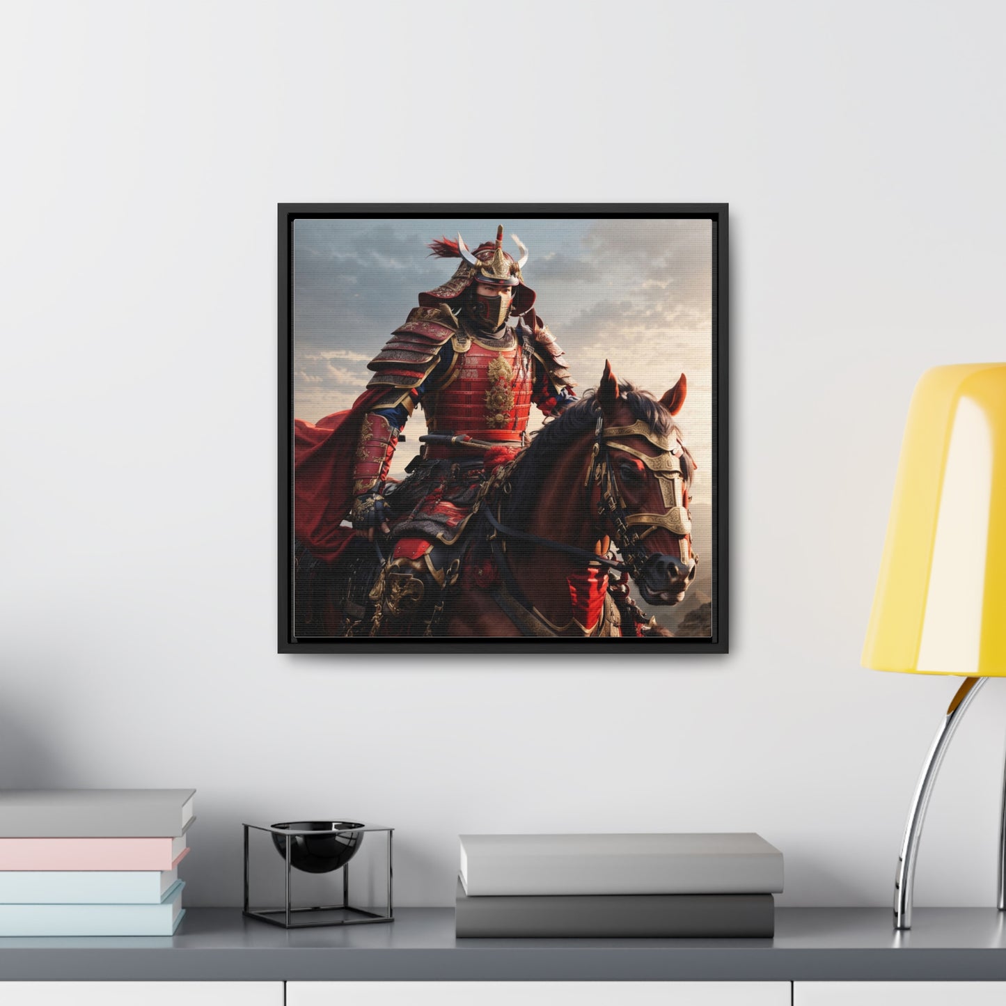 MOUNTED SAMURAI Gallery Canvas Wraps, Square Frame