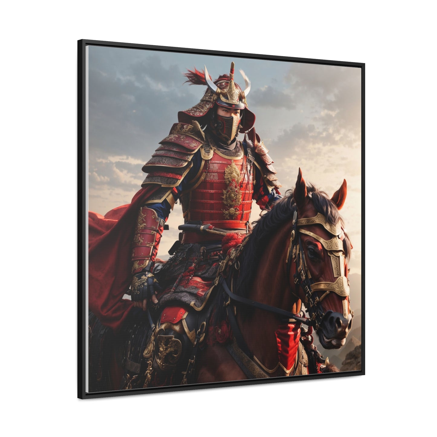 MOUNTED SAMURAI Gallery Canvas Wraps, Square Frame