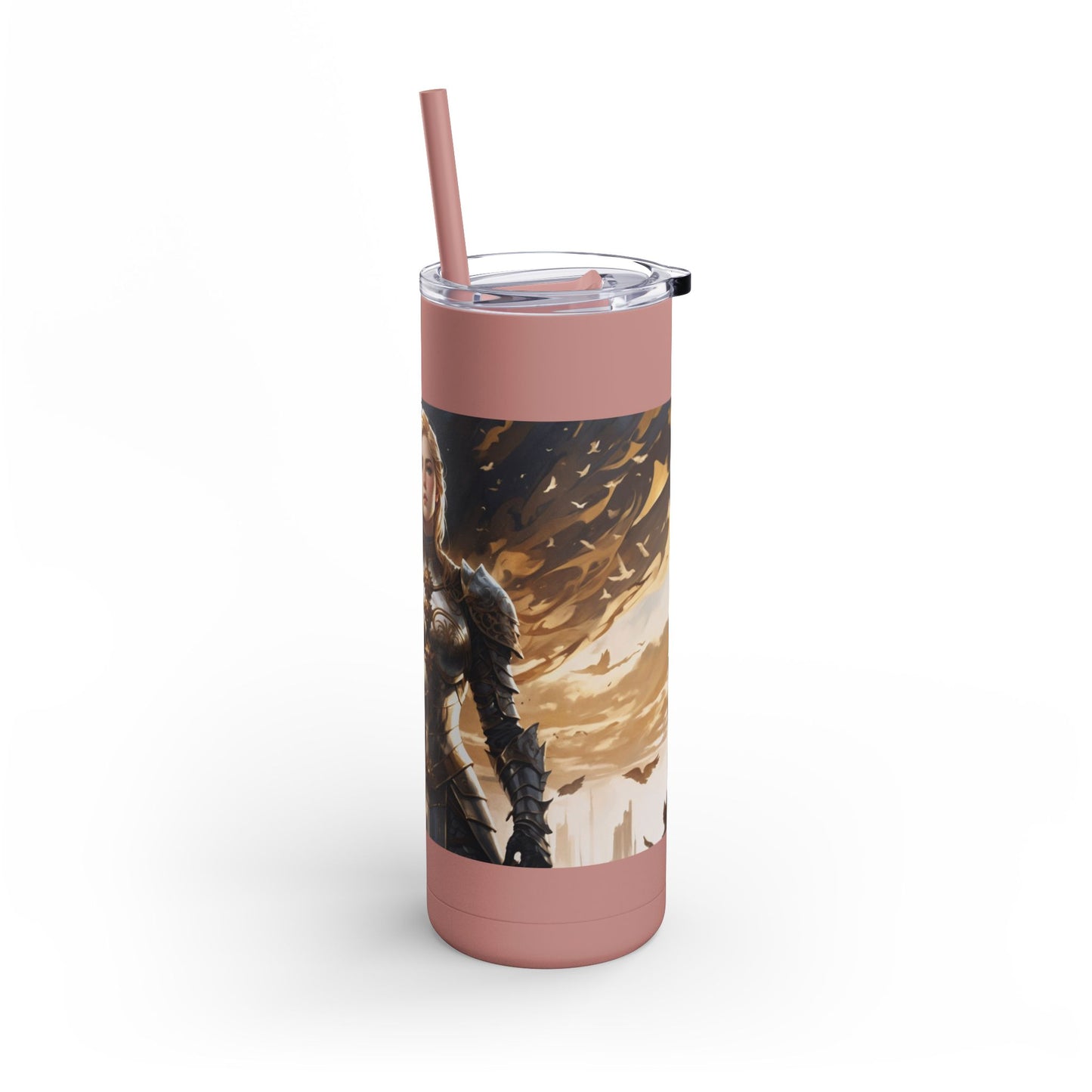 ARMORED WOMAN FIGHTER Maars Maker Skinny Matte Tumbler, 20oz