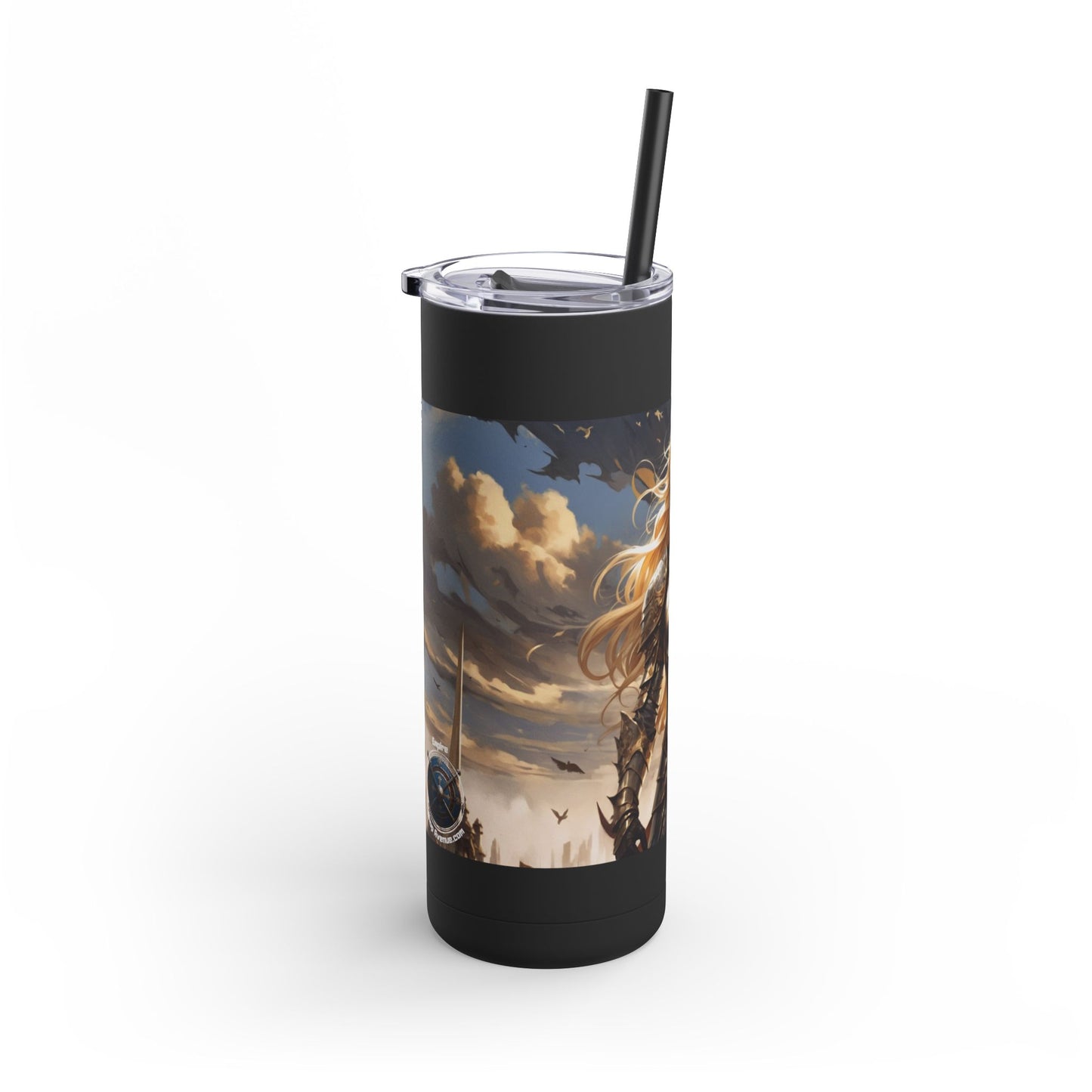 ARMORED WOMAN FIGHTER Maars Maker Skinny Matte Tumbler, 20oz