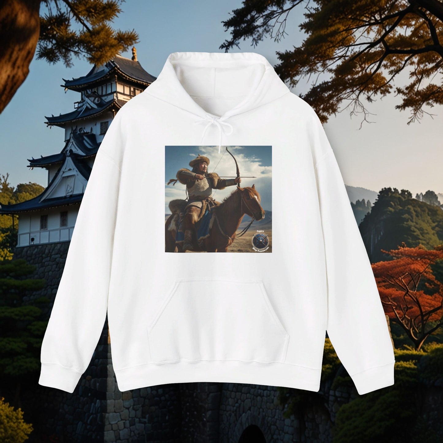 MONGOLIAN/ASIAN WARRIOR Unisex Heavy Blend™ Hooded Sweatshirt