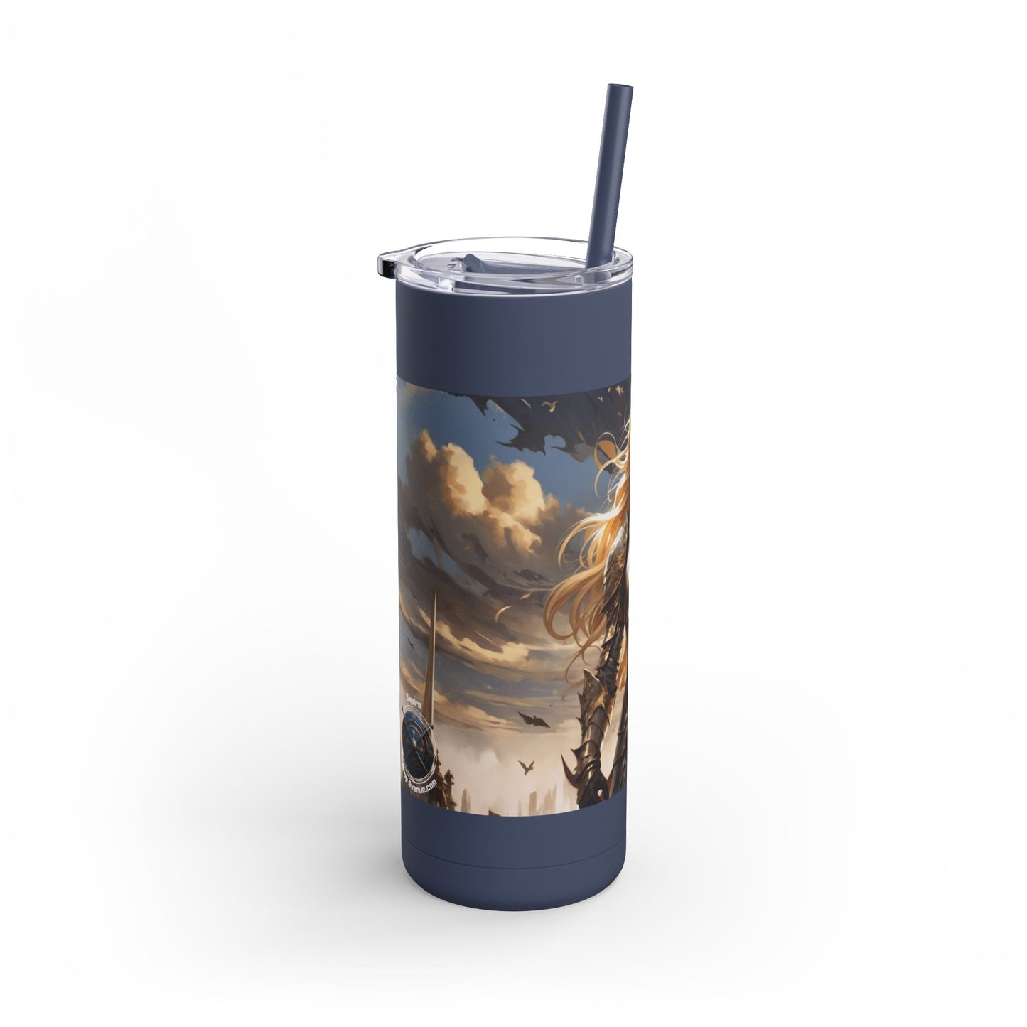ARMORED WOMAN FIGHTER Maars Maker Skinny Matte Tumbler, 20oz
