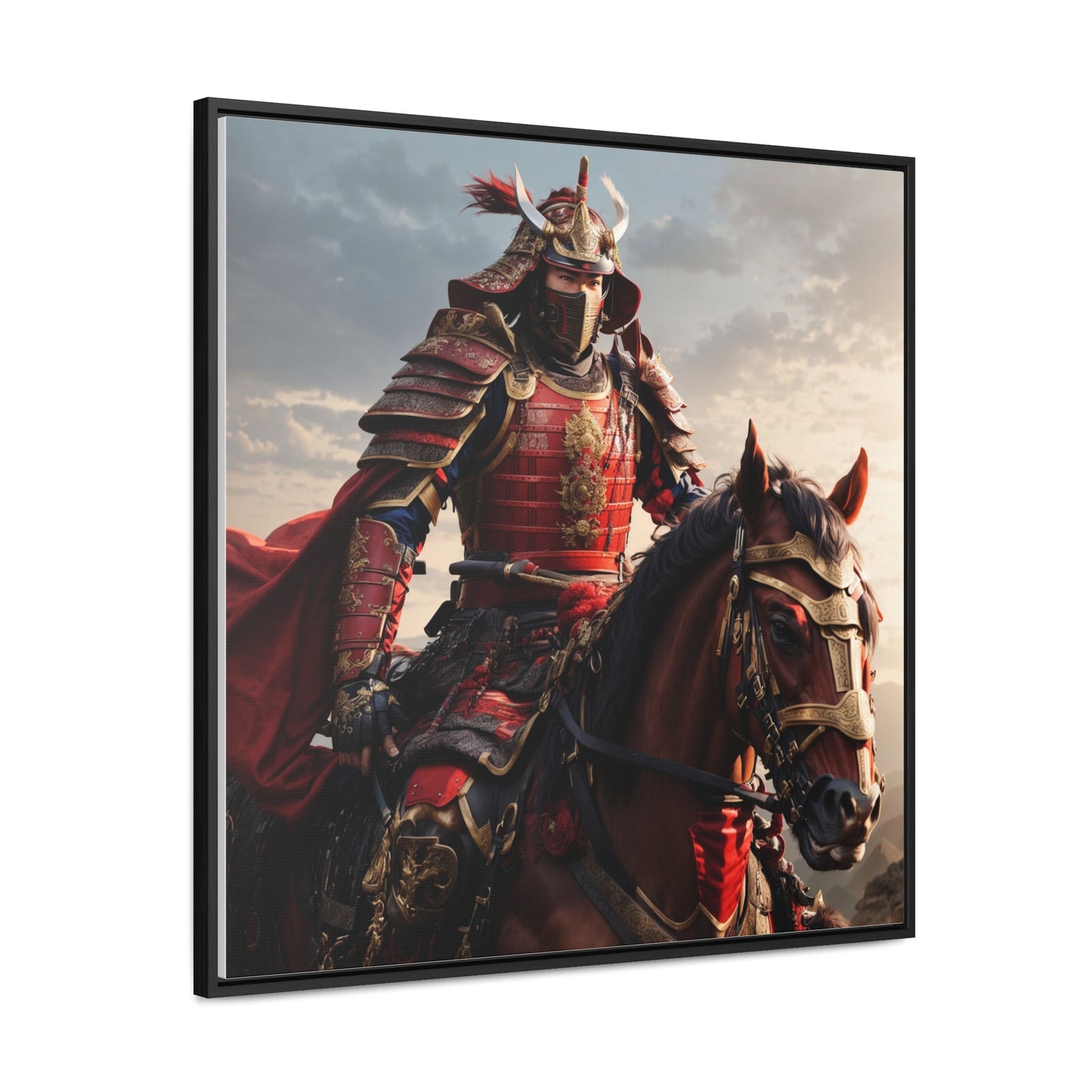 MOUNTED SAMURAI Gallery Canvas Wraps, Square Frame
