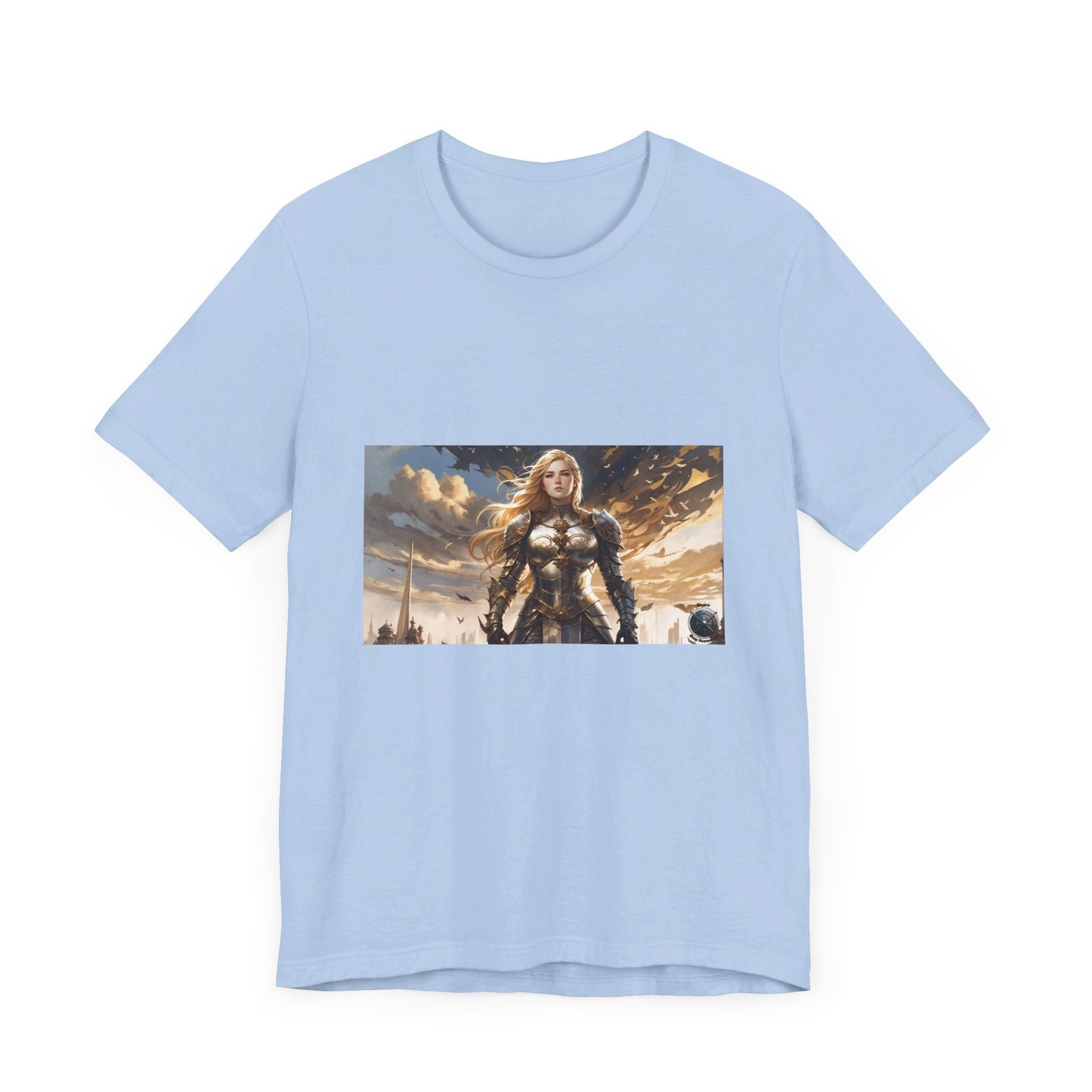 ARMORED FEMALE WARRIOR Unisex Jersey Short Sleeve Tee