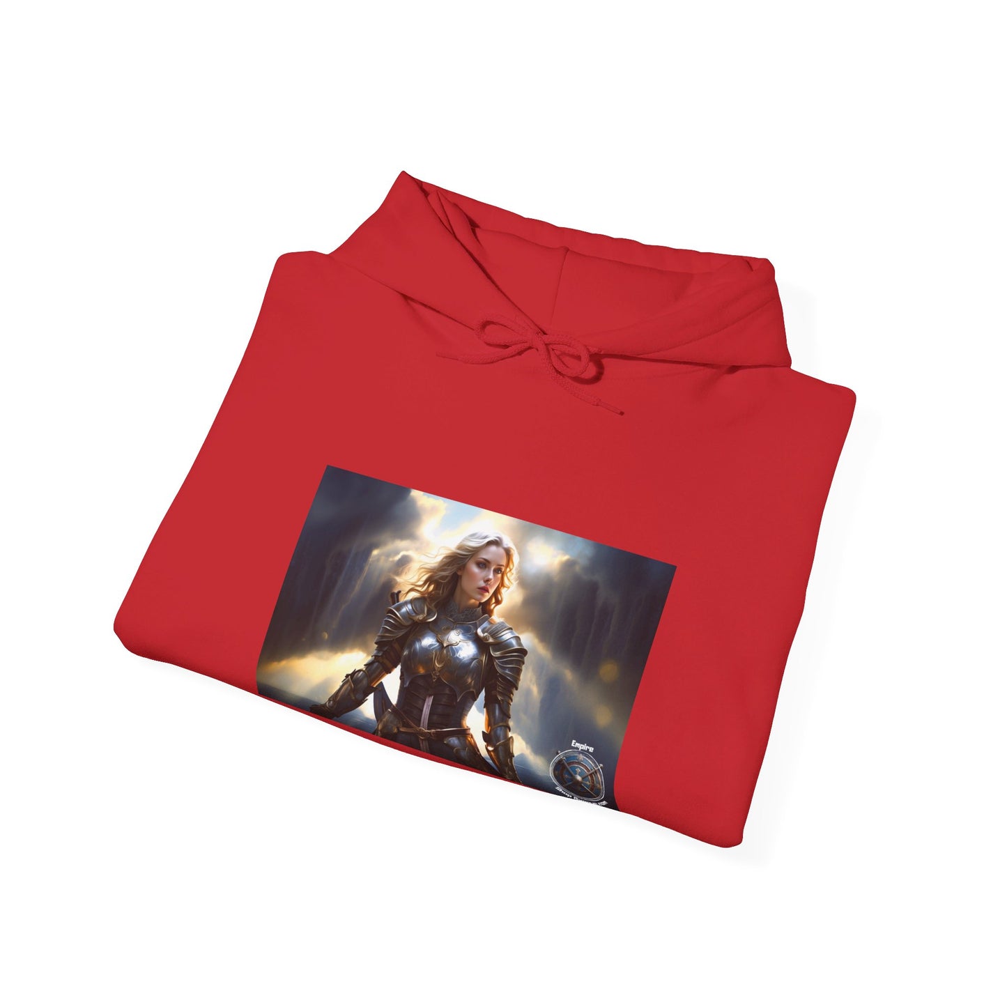 ARMORED FEMALE WARRIOR 2 Unisex Heavy Blend™ Hooded Sweatshirt