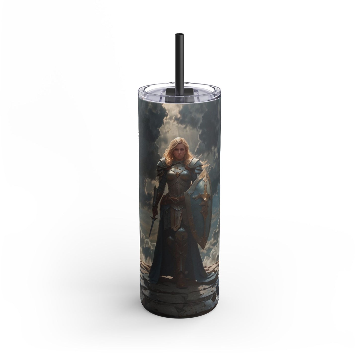 JOAN OF ARK STYLE ARMORED WARRIOR Maars Maker Skinny Matte Tumbler, 20oz