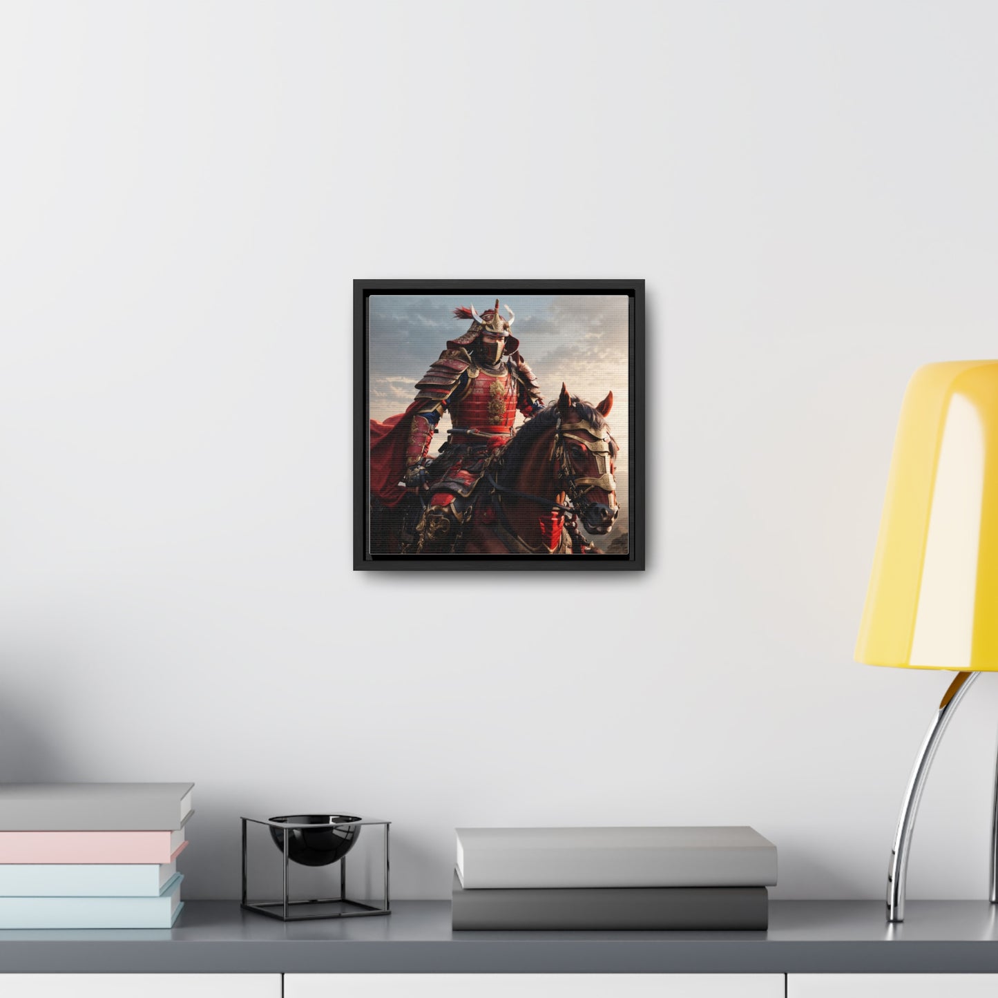 MOUNTED SAMURAI Gallery Canvas Wraps, Square Frame