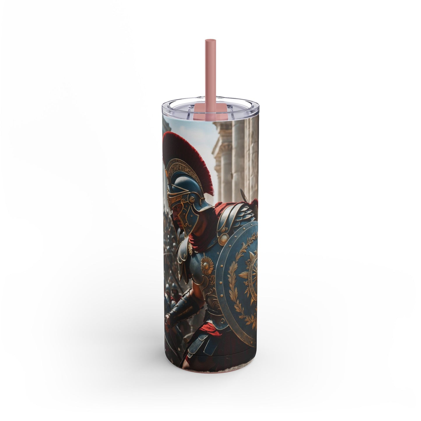 GREEK LEGENDARY HOPLITE Maars Maker Skinny Matte Tumbler, 20oz