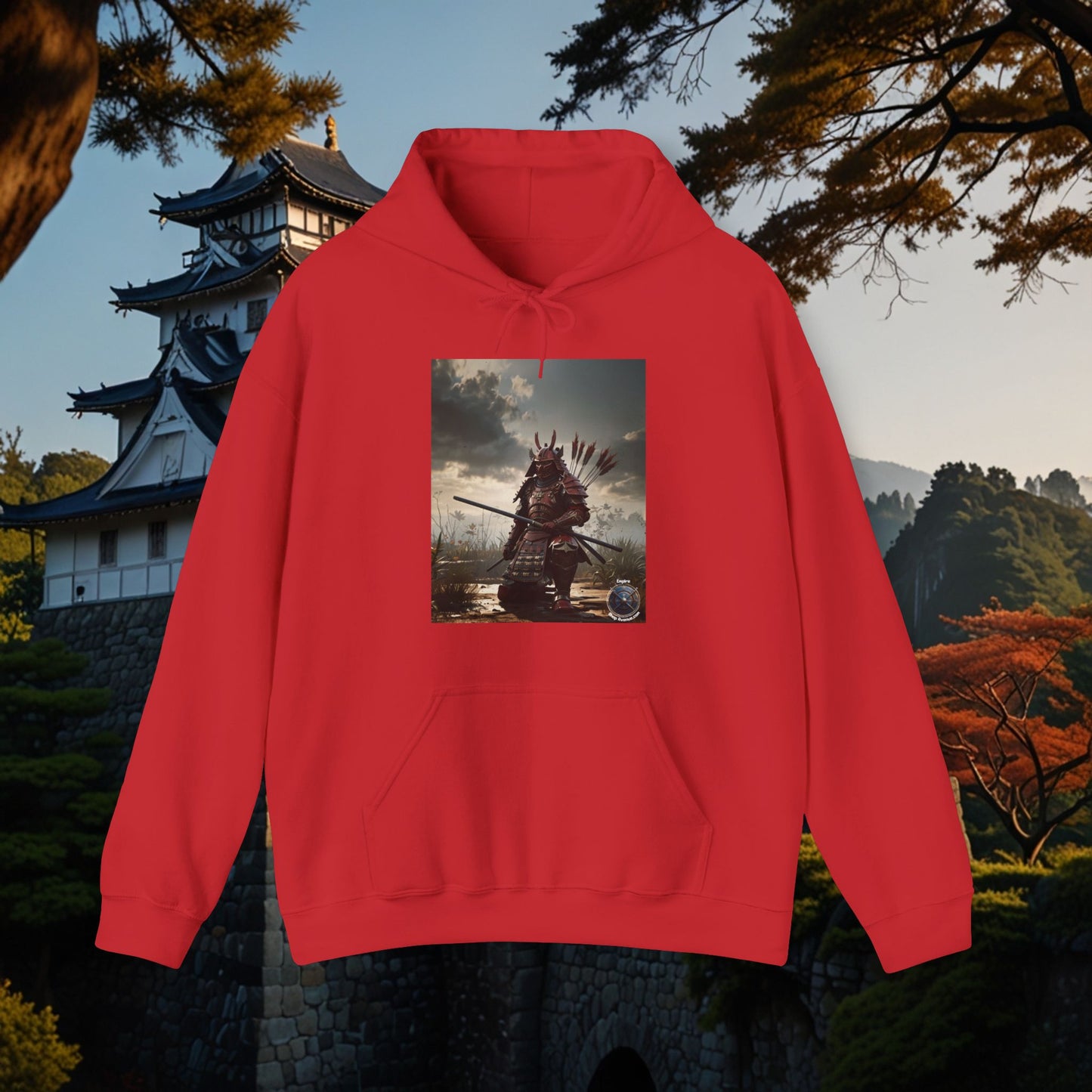 FULL RED SAMURAI Unisex Heavy Blend™ Hooded Sweatshirt