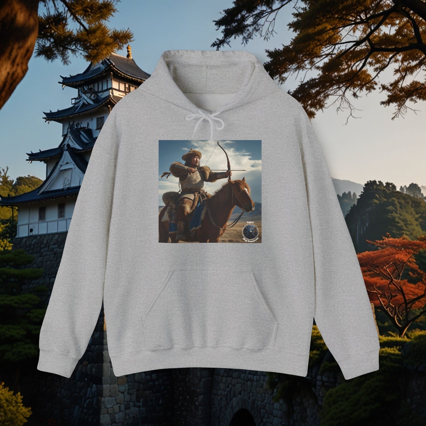 MONGOLIAN/ASIAN WARRIOR Unisex Heavy Blend™ Hooded Sweatshirt