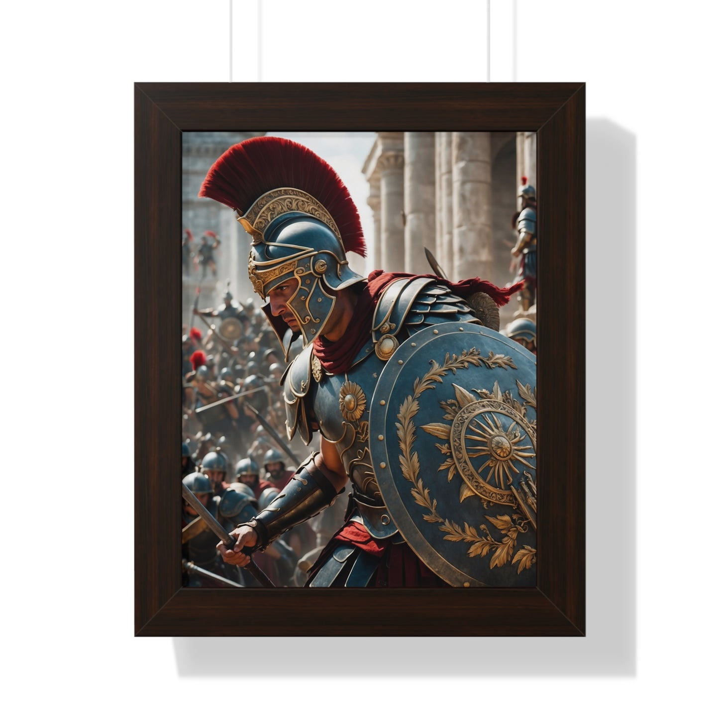 GREEK LEGENDARY HOPLITE Framed Vertical Poster