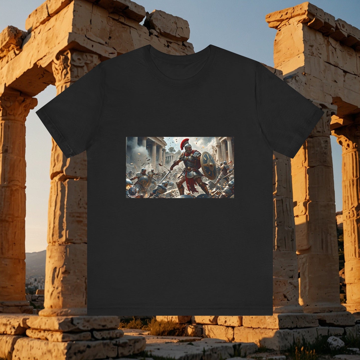 GREEK BATTLE SCENE Unisex Jersey Short Sleeve Tee