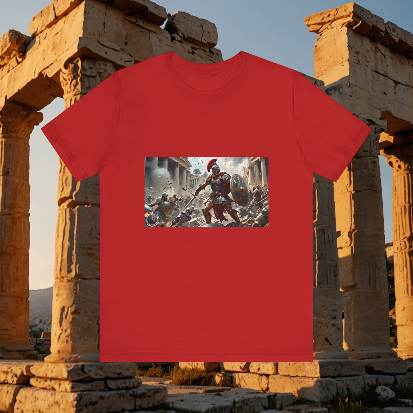 GREEK BATTLE SCENE Unisex Jersey Short Sleeve Tee