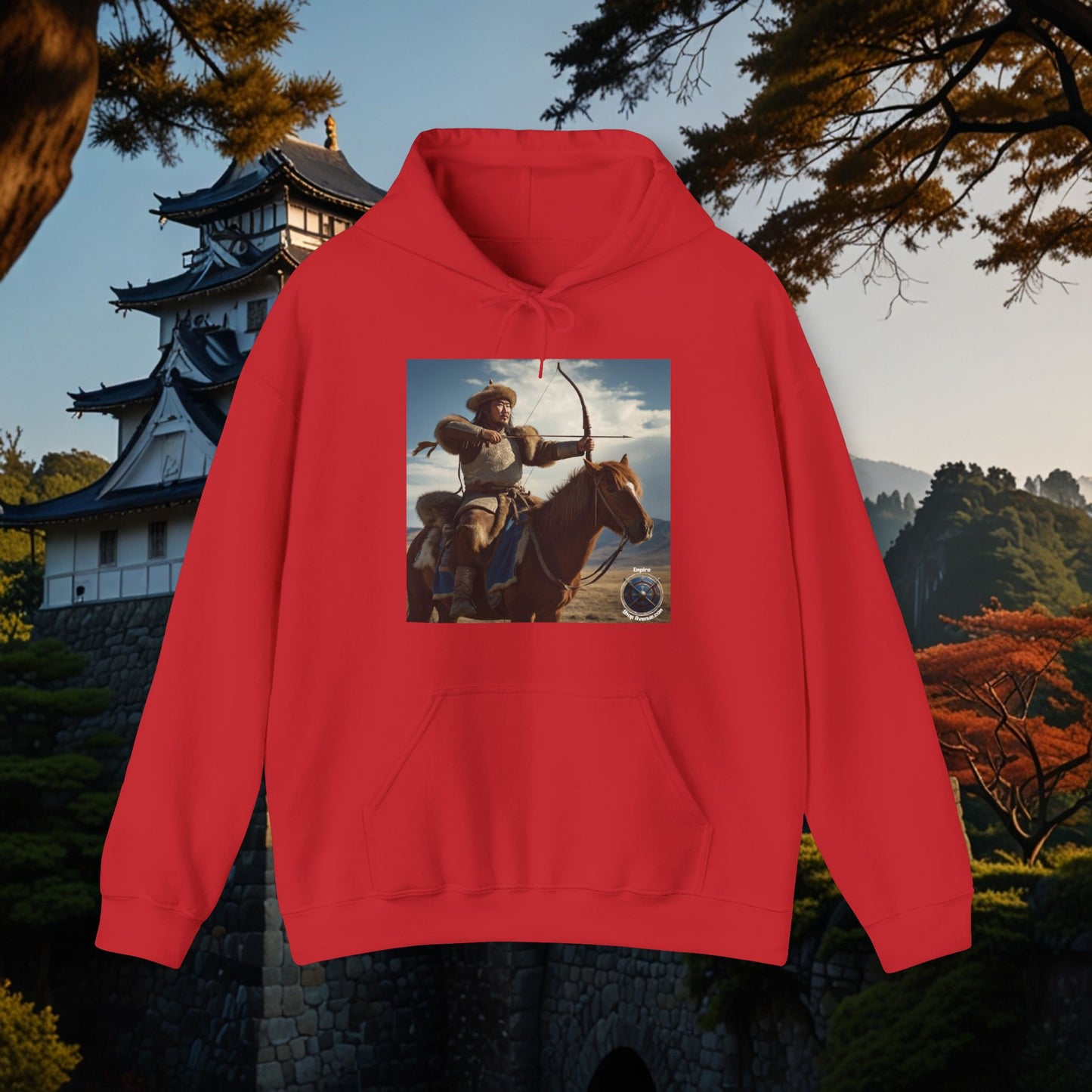 MONGOLIAN/ASIAN WARRIOR Unisex Heavy Blend™ Hooded Sweatshirt