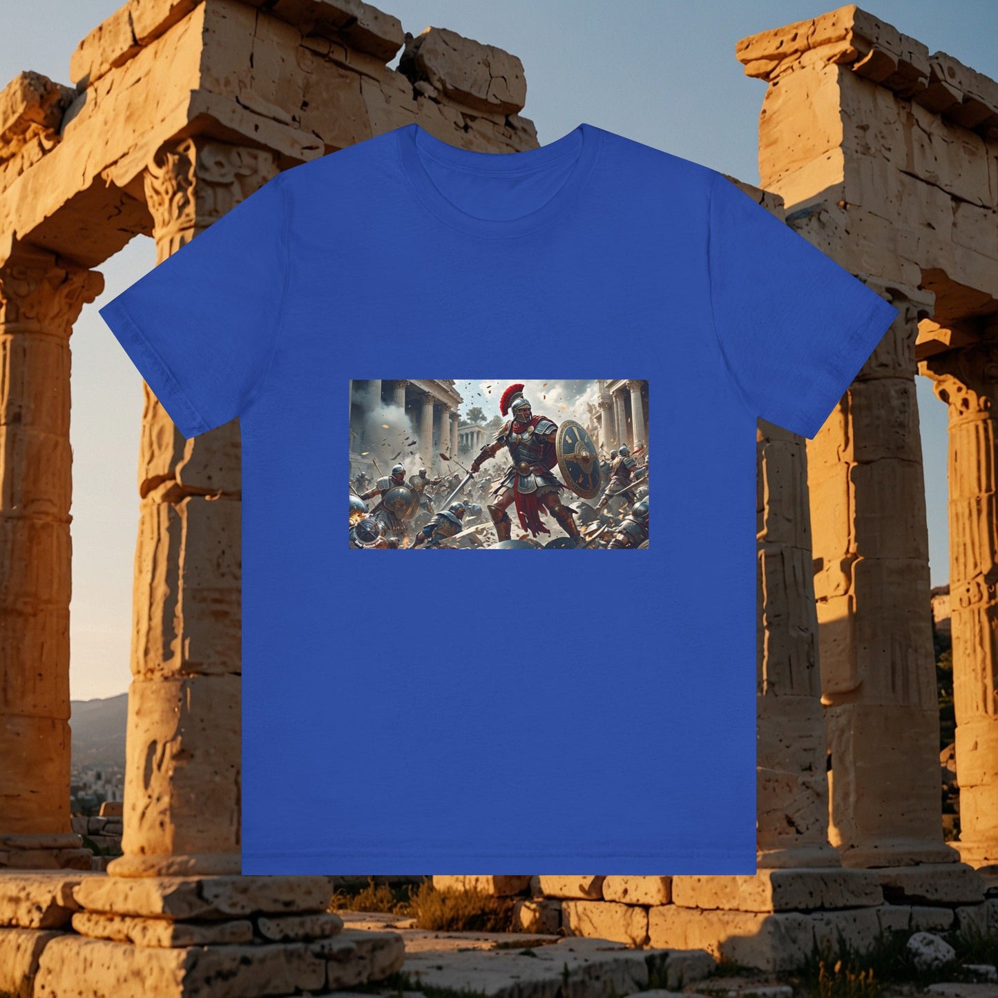 GREEK BATTLE SCENE Unisex Jersey Short Sleeve Tee
