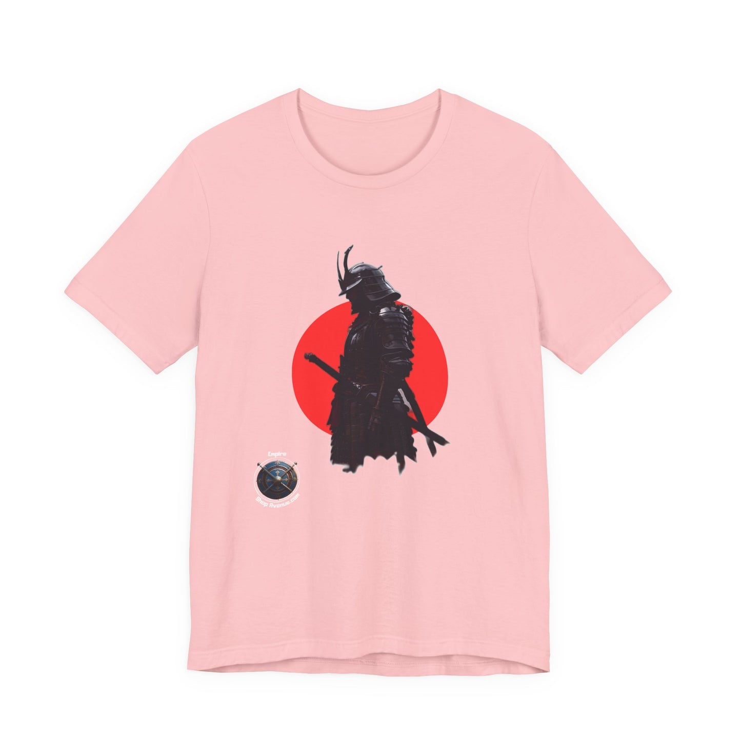 Samurai Silhouette T‑Shirt — Samurai Red Sun Japanese Warrior Graphic Tee