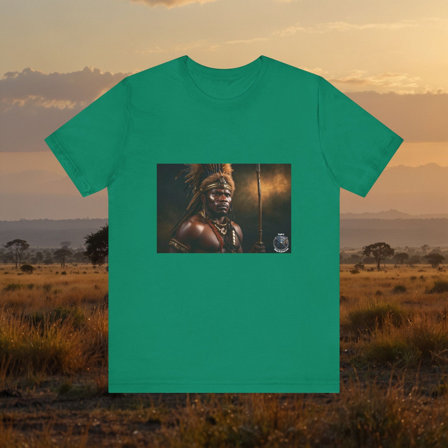 T-shirt à manches courtes unisexe en jersey ZULU WARRIOR 