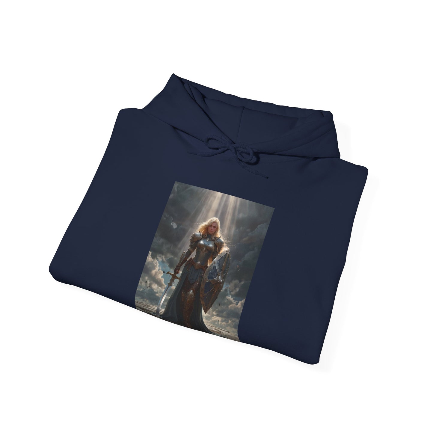 JOAN OF ARC STYLE FEMALE WARRIOR Unisex Heavy Blend™ Hooded Sweatshirt
