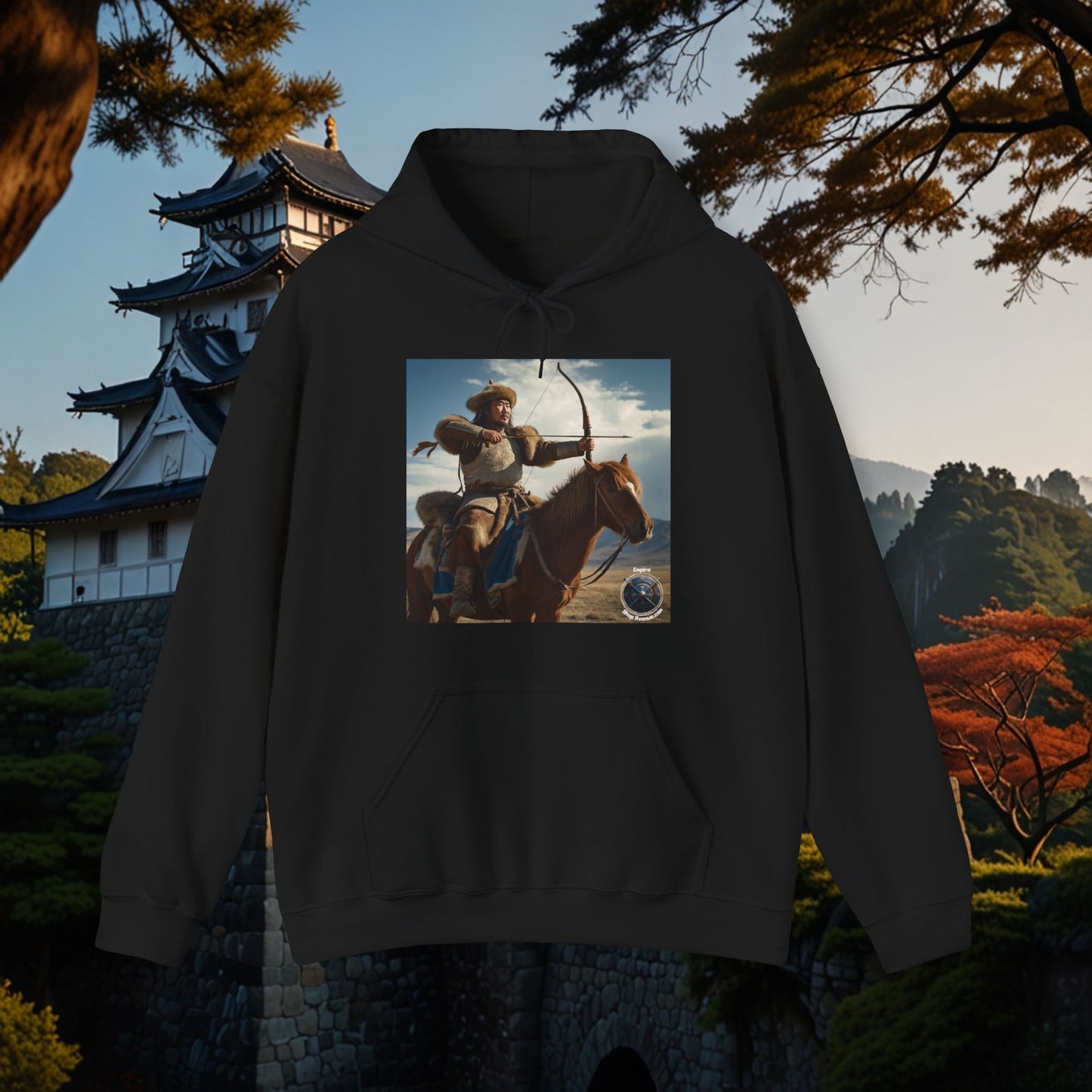 MONGOLIAN/ASIAN WARRIOR Unisex Heavy Blend™ Hooded Sweatshirt