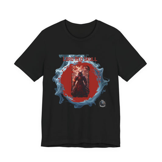 Red Skull Graphic Tee — 'Hard Red Skull' Horror Band Style T-Shirt