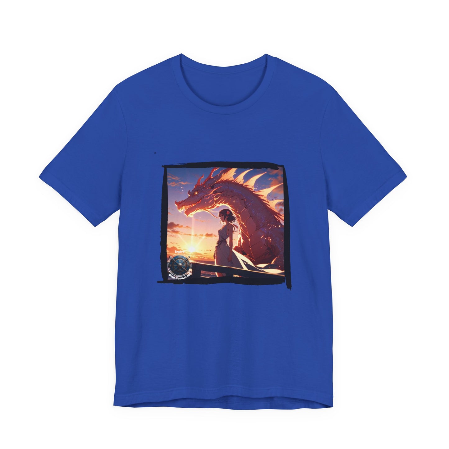 Pink Dragon Sunset T‑Shirt — Fantasy Silhouette Tee -  Pink dragon t-shirt