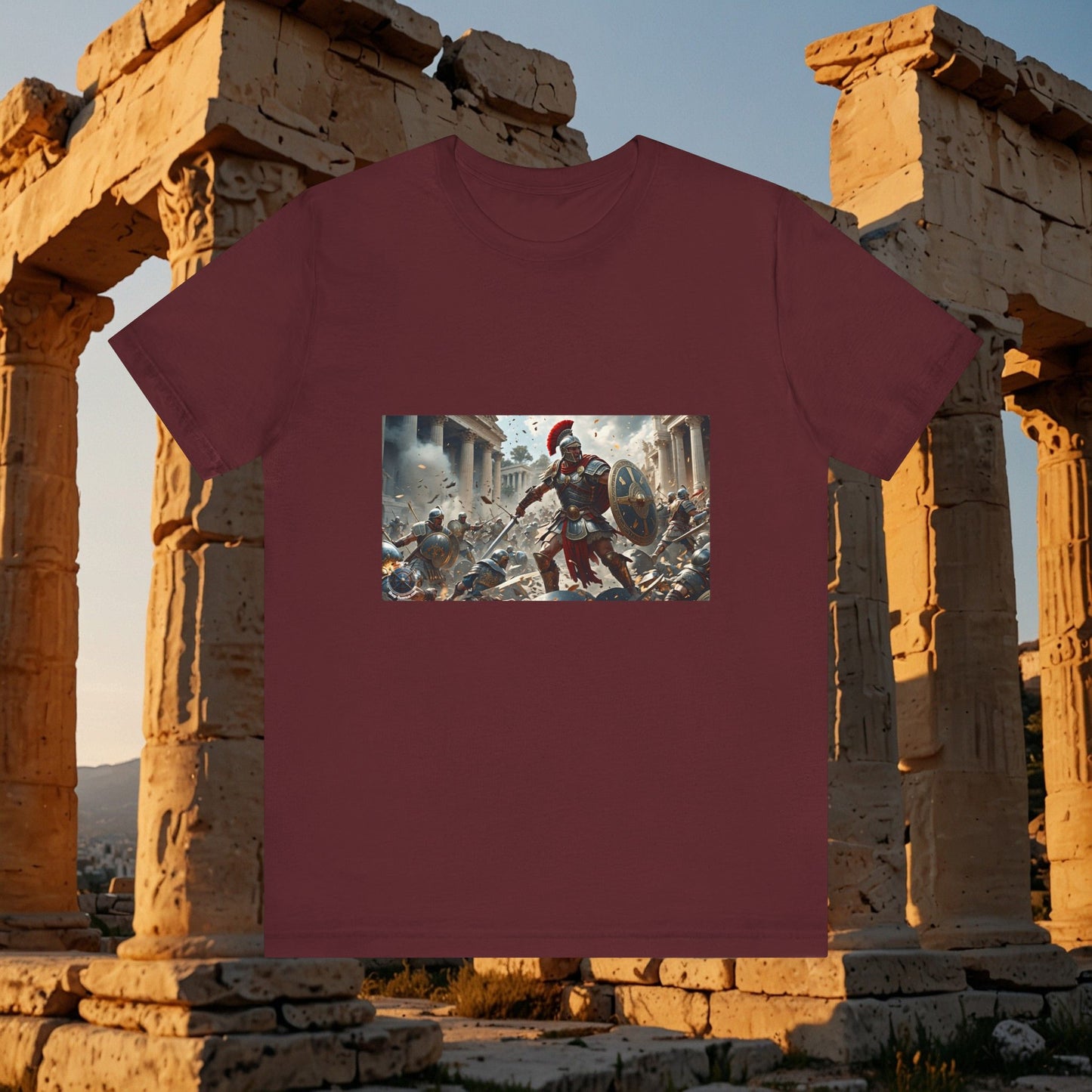 GREEK BATTLE SCENE Unisex Jersey Short Sleeve Tee