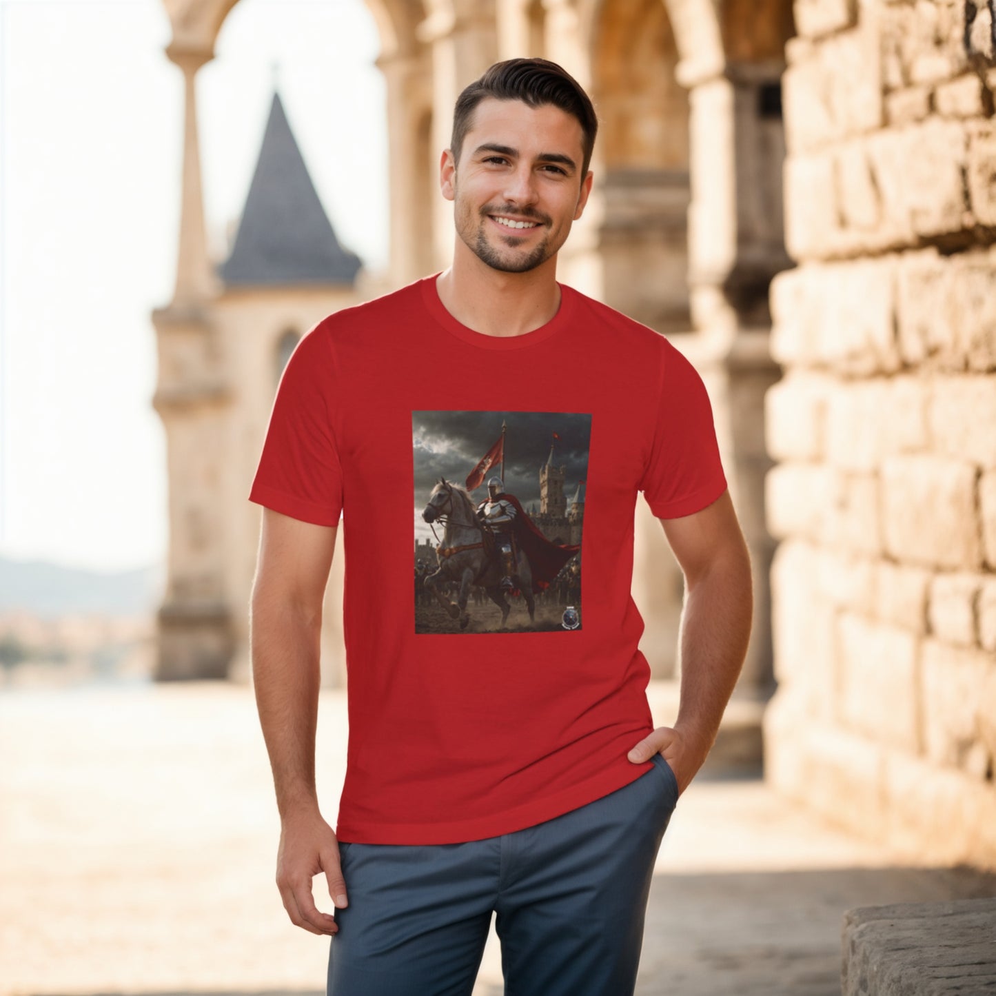 KNIGHT AND CASTLE Unisex Jersey Short Sleeve Tee